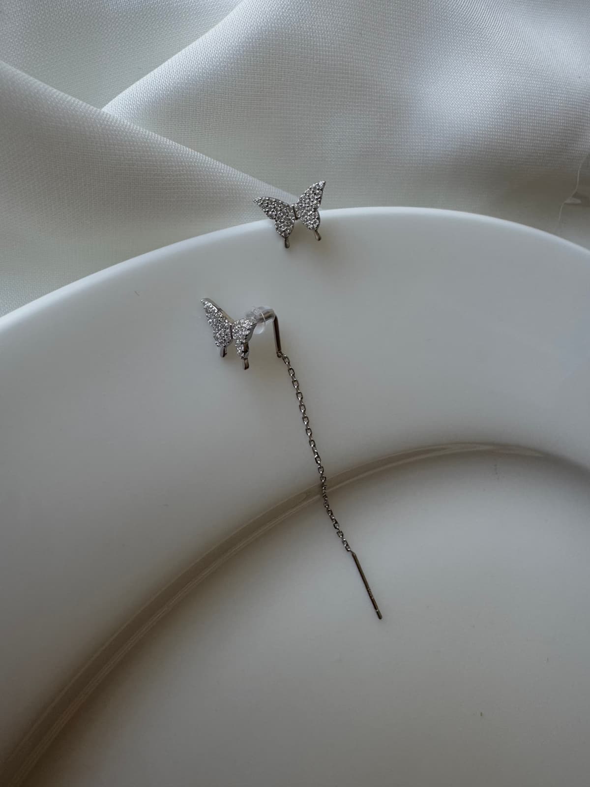 🦋Унждаг эрвээхэйтэй мөнгөн ээмэг