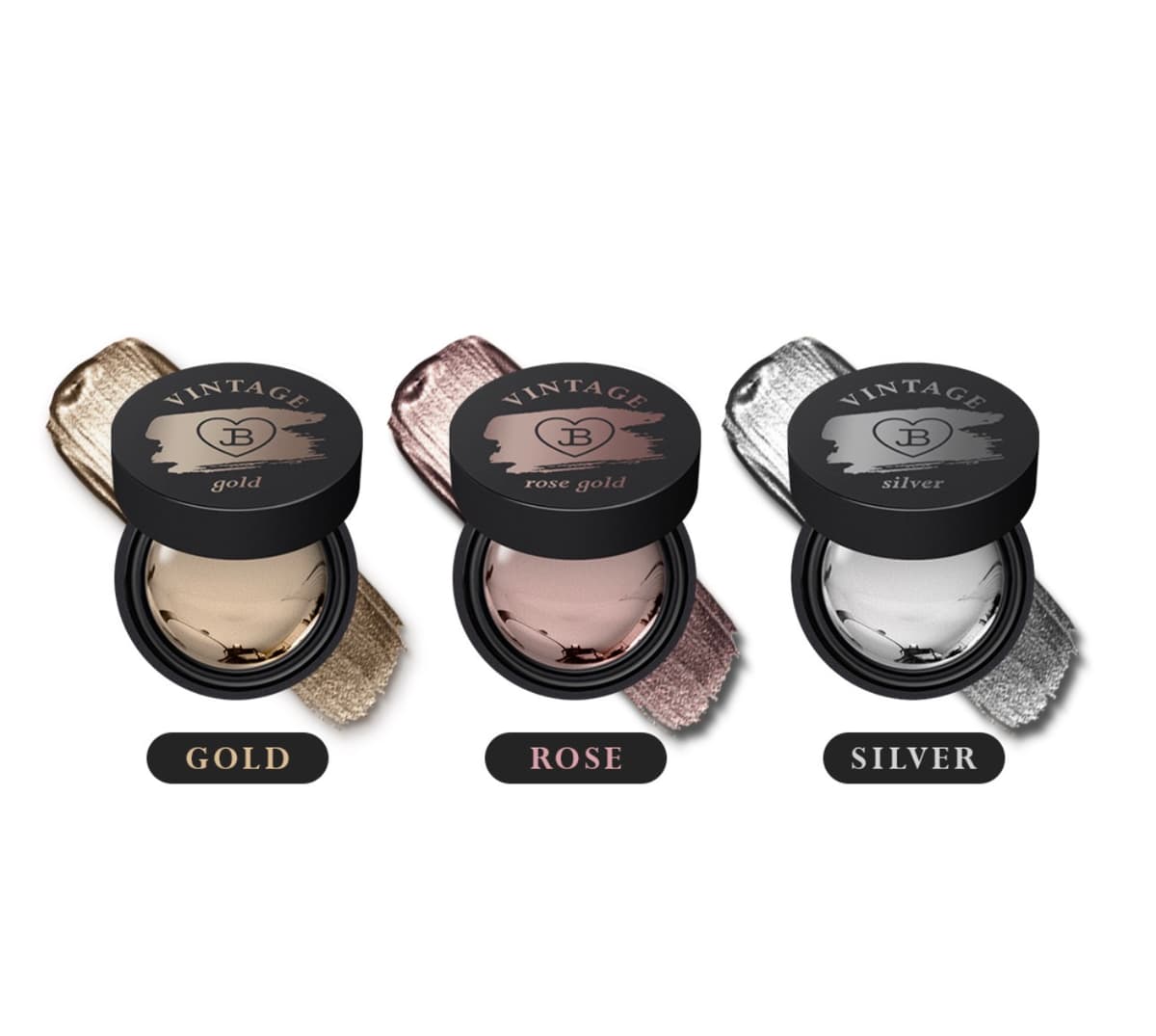 💎[SET] Jin.B Ivy Vintage Metal gel – Metallic Color Gel (3 Colors, Jar Type) 4ml