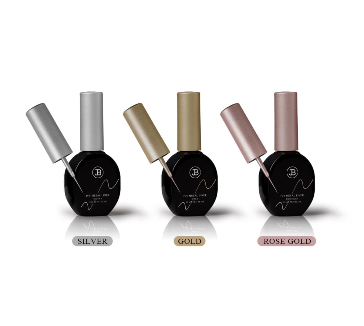 💎[SET] Jin.B Ivy Vintage Metal Liner Gel – (3 Colors, Bottle Type) 11ml