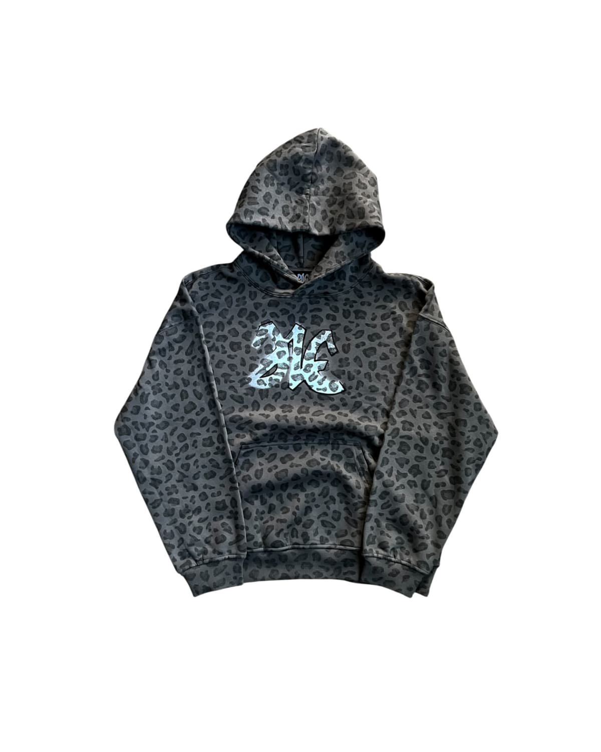 Distressed leopard hoodie