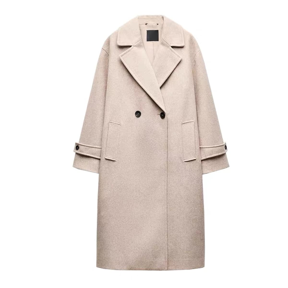 Double-breasted Zara wool coat /beige color/